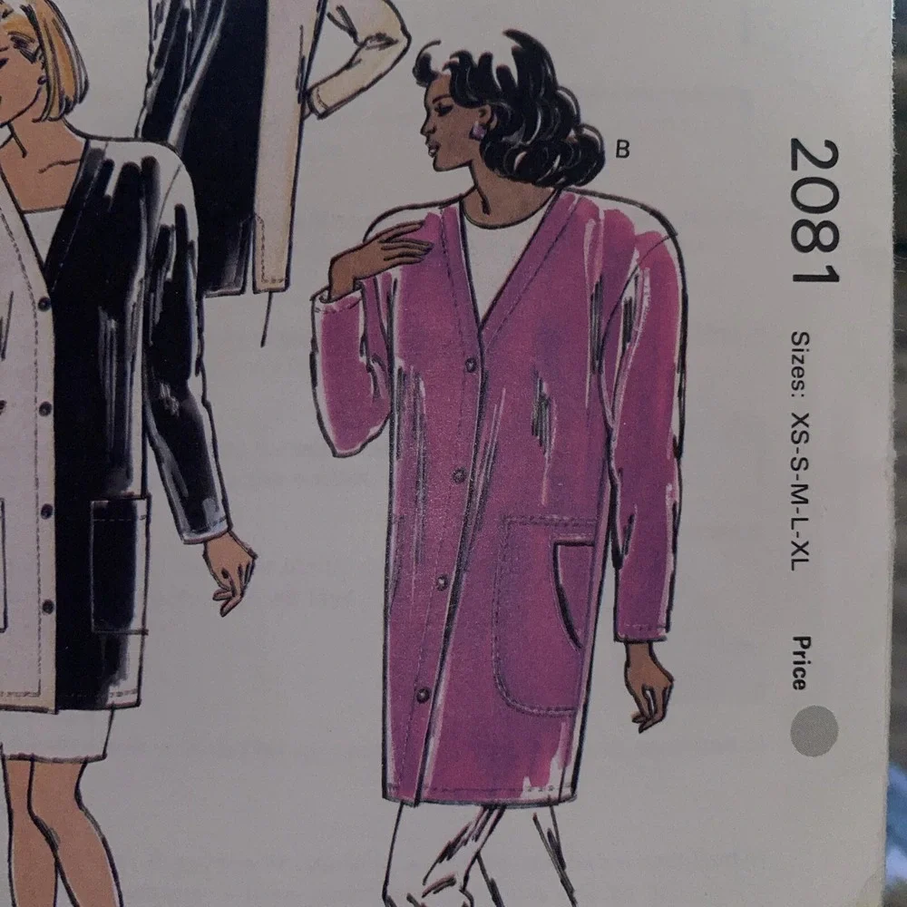Vintage KWIK SEW Jacket Pattern 2081 Size XS-XL UNCUT SEALED